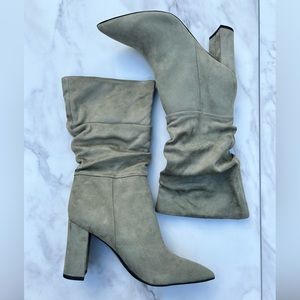 Marc Fisher olive green gallery heeled boots size 8.5 new